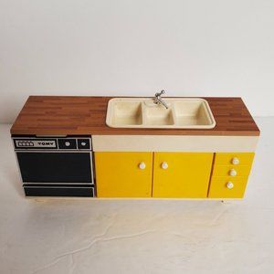 Vintage Tomy Smaller Homes Dollhouse Furniture Kitchen Sink Dishwasher
